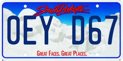 SD license plate 0EYD67