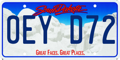 SD license plate 0EYD72