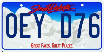 SD license plate 0EYD76