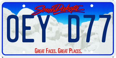 SD license plate 0EYD77