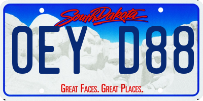 SD license plate 0EYD88