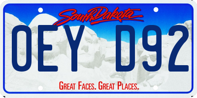 SD license plate 0EYD92