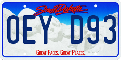 SD license plate 0EYD93