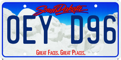 SD license plate 0EYD96