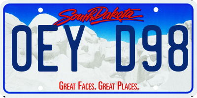 SD license plate 0EYD98