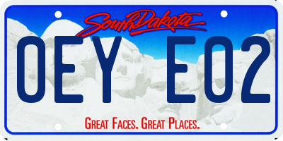 SD license plate 0EYE02