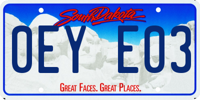 SD license plate 0EYE03
