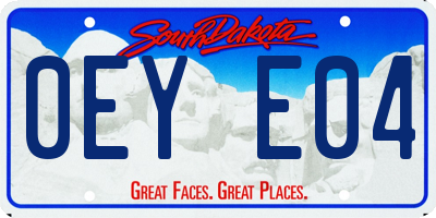 SD license plate 0EYE04