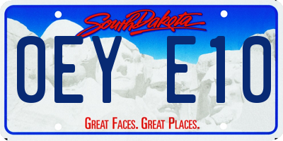 SD license plate 0EYE10