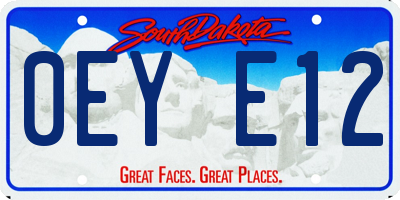 SD license plate 0EYE12