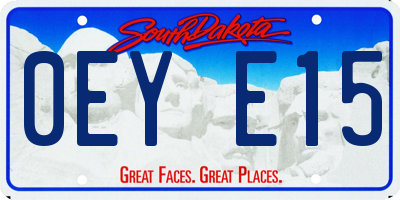 SD license plate 0EYE15