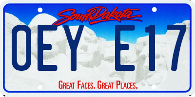 SD license plate 0EYE17