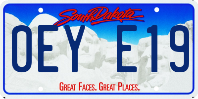 SD license plate 0EYE19