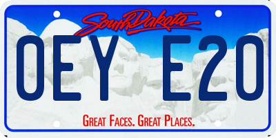 SD license plate 0EYE20