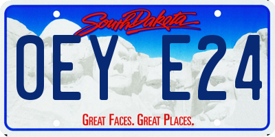 SD license plate 0EYE24