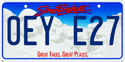 SD license plate 0EYE27