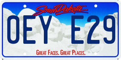 SD license plate 0EYE29