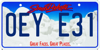 SD license plate 0EYE31