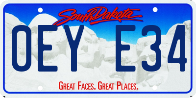 SD license plate 0EYE34