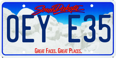 SD license plate 0EYE35