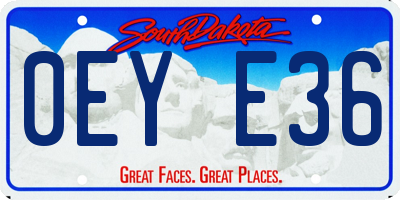SD license plate 0EYE36
