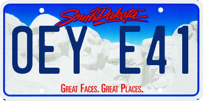 SD license plate 0EYE41
