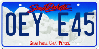 SD license plate 0EYE45