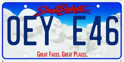 SD license plate 0EYE46