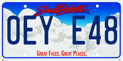 SD license plate 0EYE48