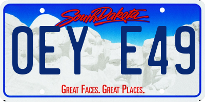 SD license plate 0EYE49