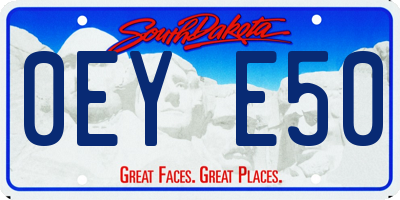 SD license plate 0EYE50