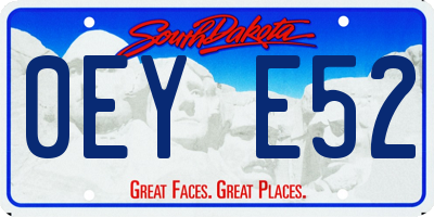 SD license plate 0EYE52