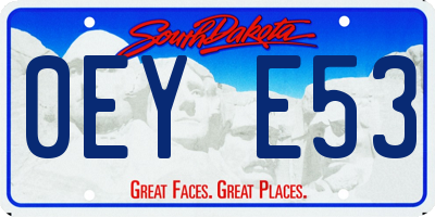 SD license plate 0EYE53