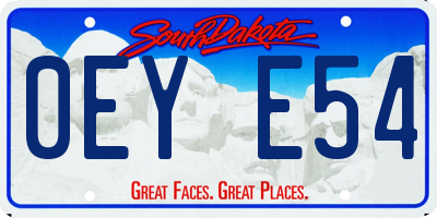 SD license plate 0EYE54