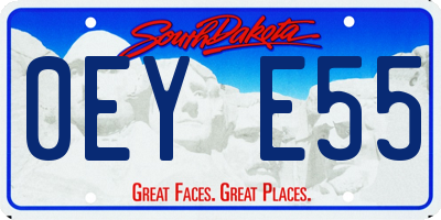 SD license plate 0EYE55