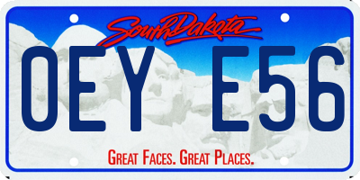 SD license plate 0EYE56