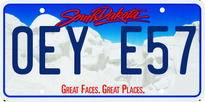 SD license plate 0EYE57