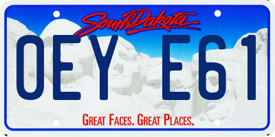 SD license plate 0EYE61