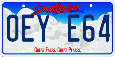 SD license plate 0EYE64