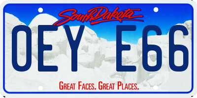 SD license plate 0EYE66