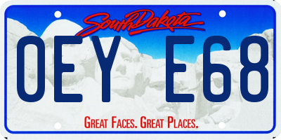 SD license plate 0EYE68