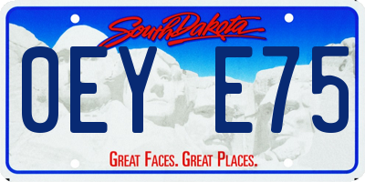SD license plate 0EYE75