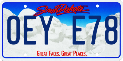 SD license plate 0EYE78