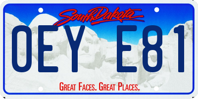 SD license plate 0EYE81