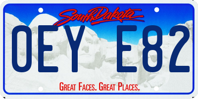 SD license plate 0EYE82