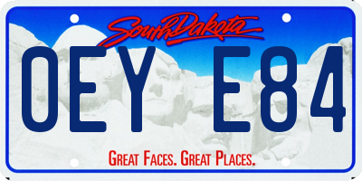SD license plate 0EYE84