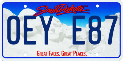 SD license plate 0EYE87