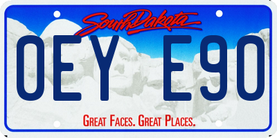 SD license plate 0EYE90