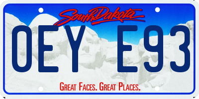 SD license plate 0EYE93