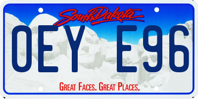 SD license plate 0EYE96